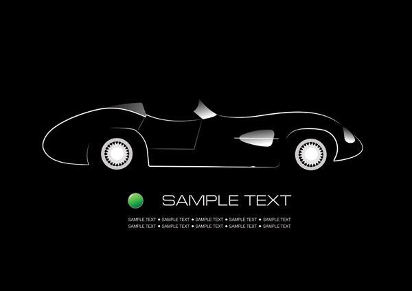 free vector 5 car silhouette vector